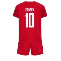 Danska Christian Eriksen #10 Domaci Dres za djecu SP 2022 Kratak Rukav (+ Kratke hlače)